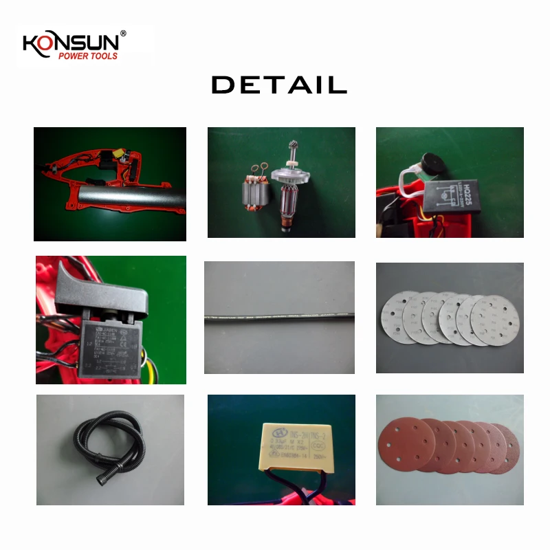 KONSUN Wholesale High Efficiency Detachable Electric Wall Grinding Machine Drywall Wall Sander with LED