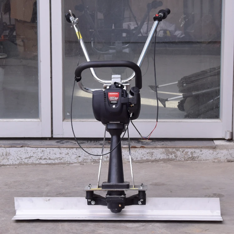 Stainless steel curved body Gasoline engine Concrete screed vibrator floor leveling machine