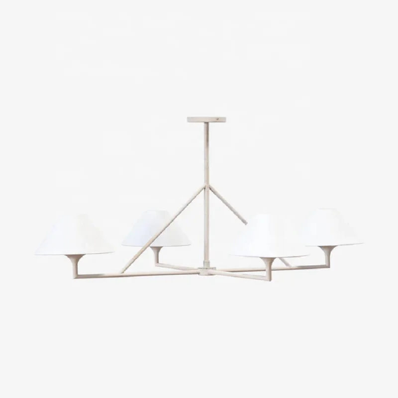 modern luxe Villa living room chandelier Elegant geometric simple visual comfort beautiful lights with white plaster