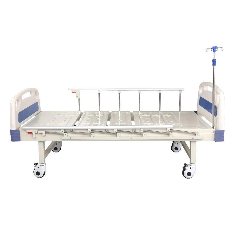 Hot selling ABS head board manual two crank hospital bed for clinic and hospital