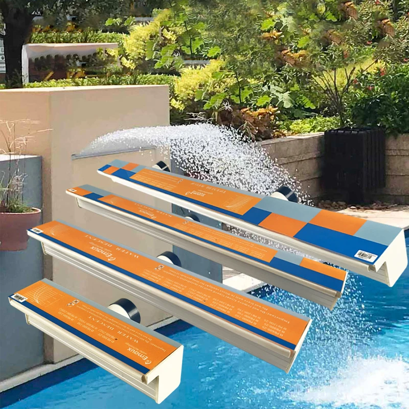 Swimming Pool Decorative Wall Hanging Indoor LED Light Blade Cascade Waterfall For Home