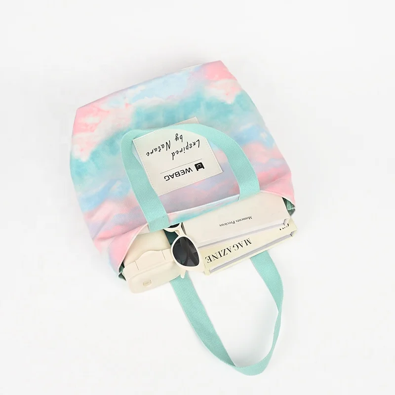 Webag OEM Factory Design Eco-Friendly Corn Velvet Fabric colorful candy shopping reusable tote bag women canvas bag