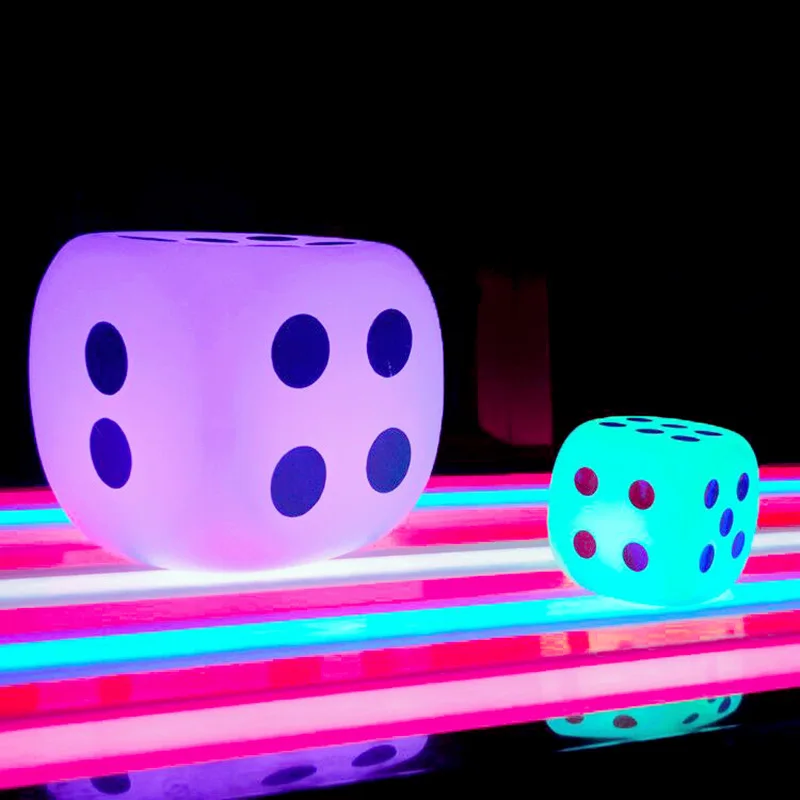 bar furniture bar stools colorful plastic glow cube dice