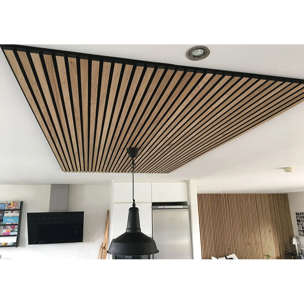 3d Mdf деревянная лента для домашних животных Звукопоглощающая рифленая панель рифленые стеновые панели Pet