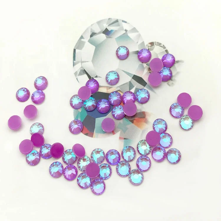 12 facets machine cuts non hotfix rhinestone neon glass rhinestones AB crystal for dress