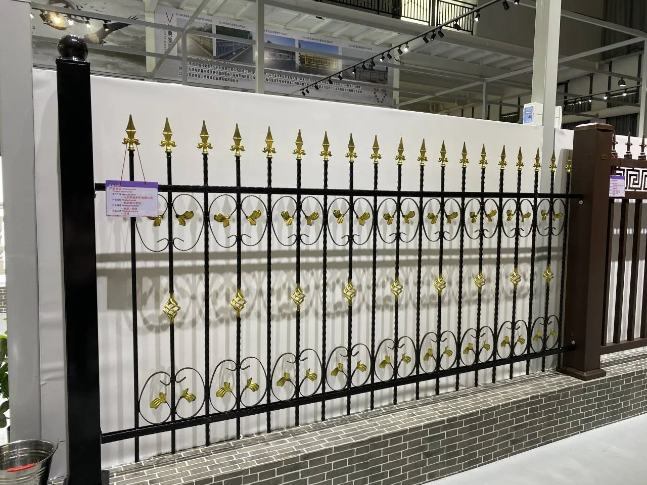 High Quality Wrought iron fence New design galvanized steel ornamental decorative iron fence panel for garden