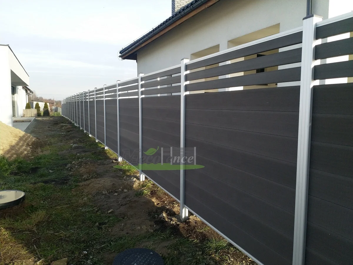 Europe exterior patio modern decorative garden fence price  wpc garden fencing walls for villas