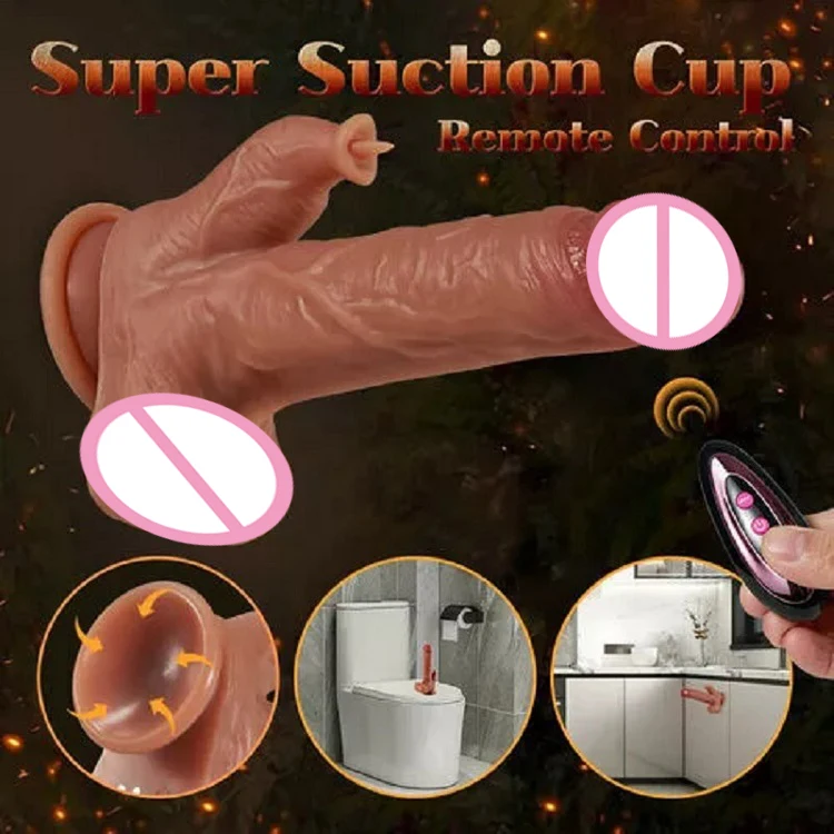 New Arrival 2024 Adiba Parker 8.27in Remote Control Realistic Dildo with Licking Tongue for Women 9 Vibrating Thrusting