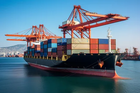 Cosmetics are transported from China to Russia through international logistics.