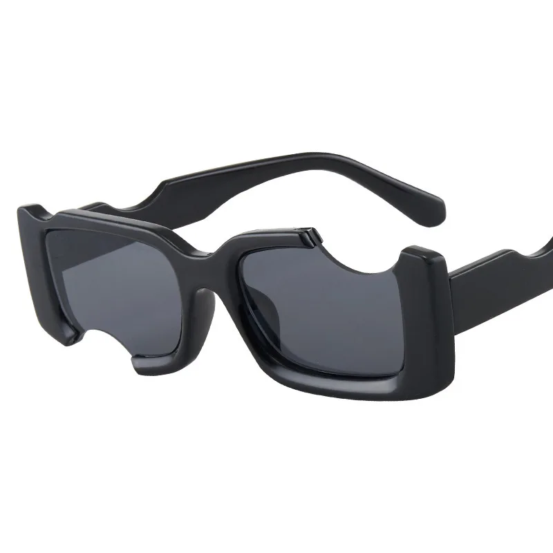 2023 New personality notch square sunglasses  small frame fashion sunglasses custom logo brand sun glass eyewear