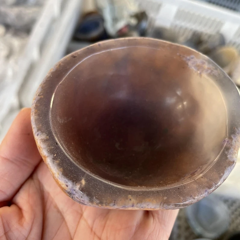 wholesale natural agagte stone polished crystal agate bowl for decoration