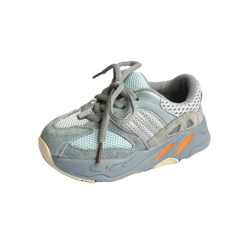 Boys Girls Fashion Brand Sneakers Children School Sport Trainers  Baby Toddler Little Big Kid Casual Stylish Strap Lace-Up Shoes