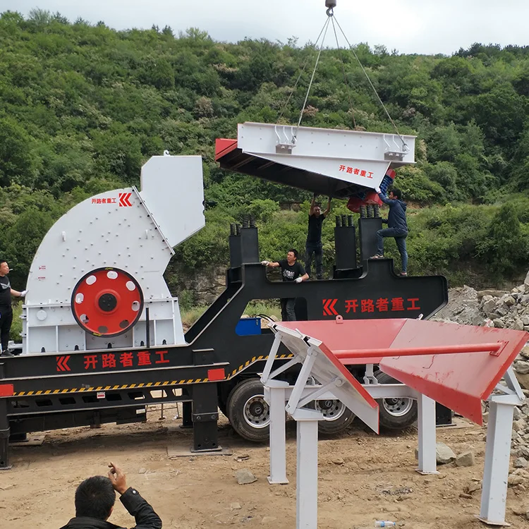 Hot Sale Gold Ore Mining Stone Rock Mobile Hammer Mill Crusher Machine Price