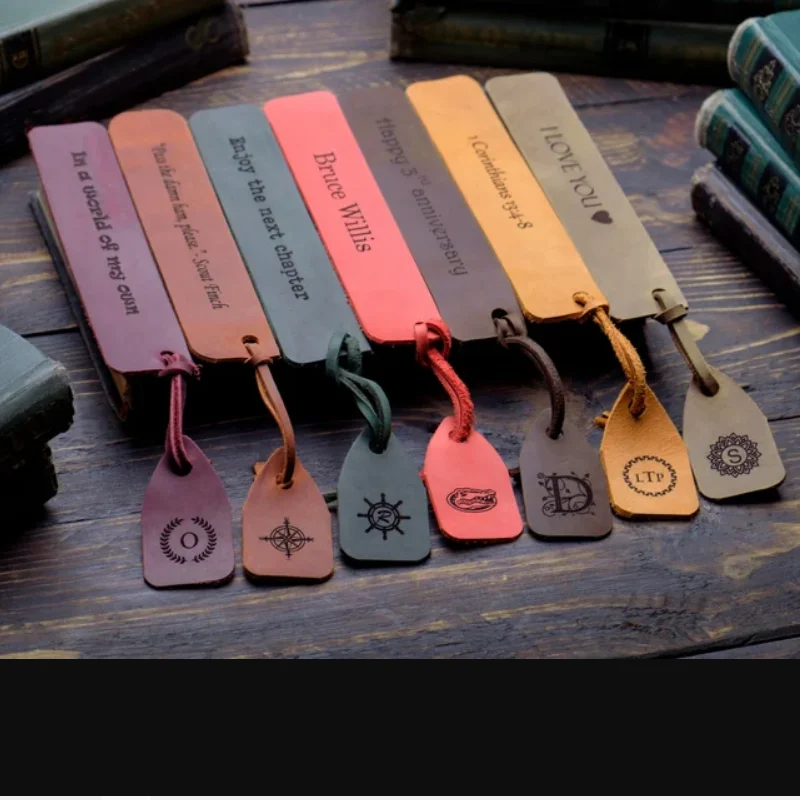 High Quality Leather Bookmark Engraved Custom Logo Book Mark Gifts for Kids and Adult
