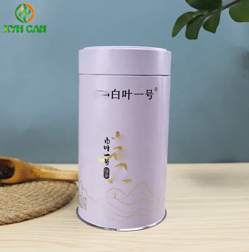 Food grade airtight tin boxes with double lids for tea coffee beans snacks packages custom white matte finish