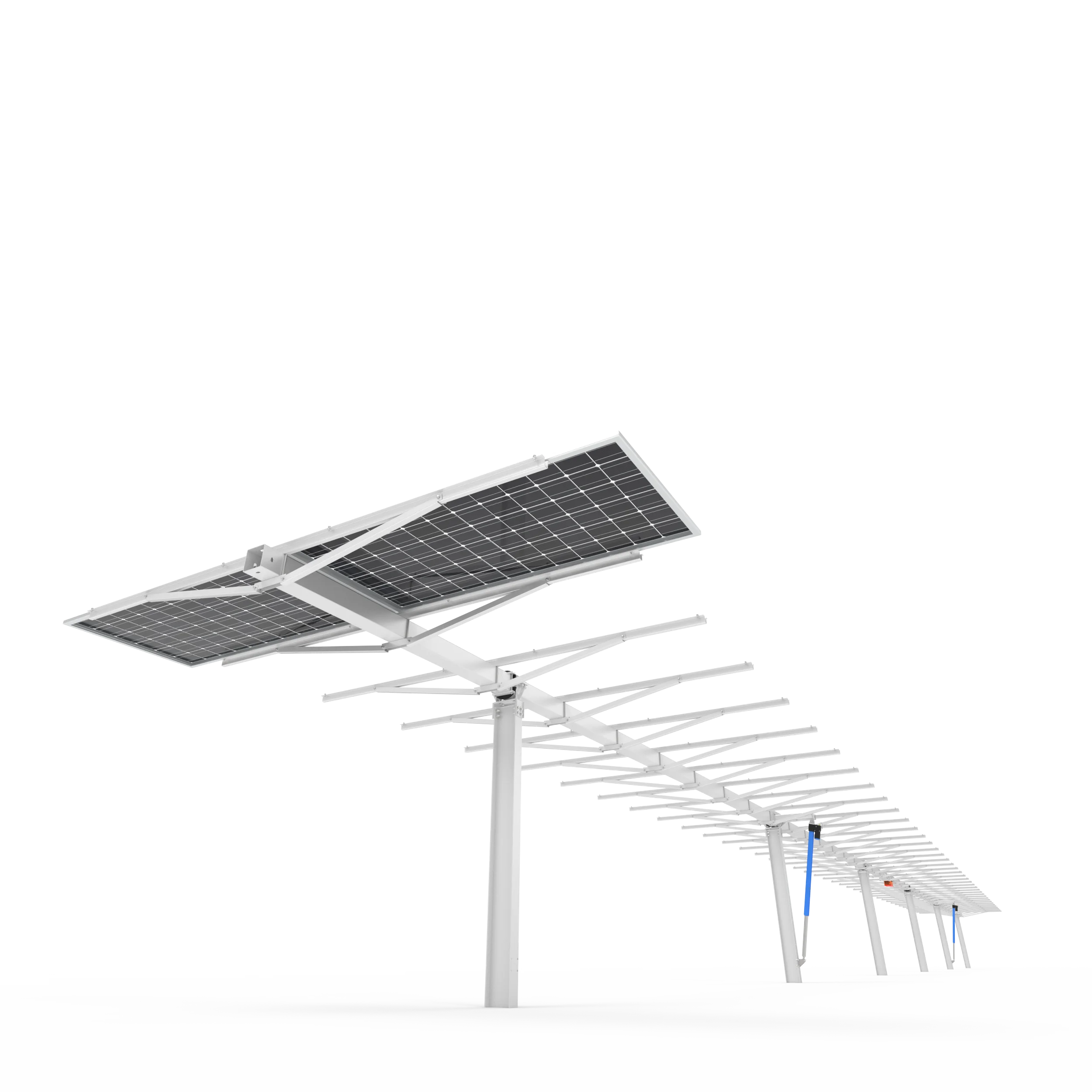 Huayue solar tracker-32kw HYP-2-60PV-78-IR-M-2LD Flat single axis tracker solar tracker sun tracking