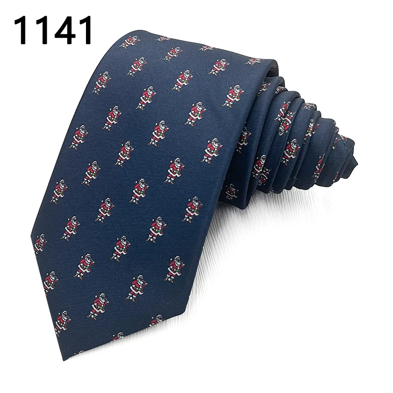 Santa Claus Christmas Garland Lively Festival Printed Mens Neckties Fashion tie Factory