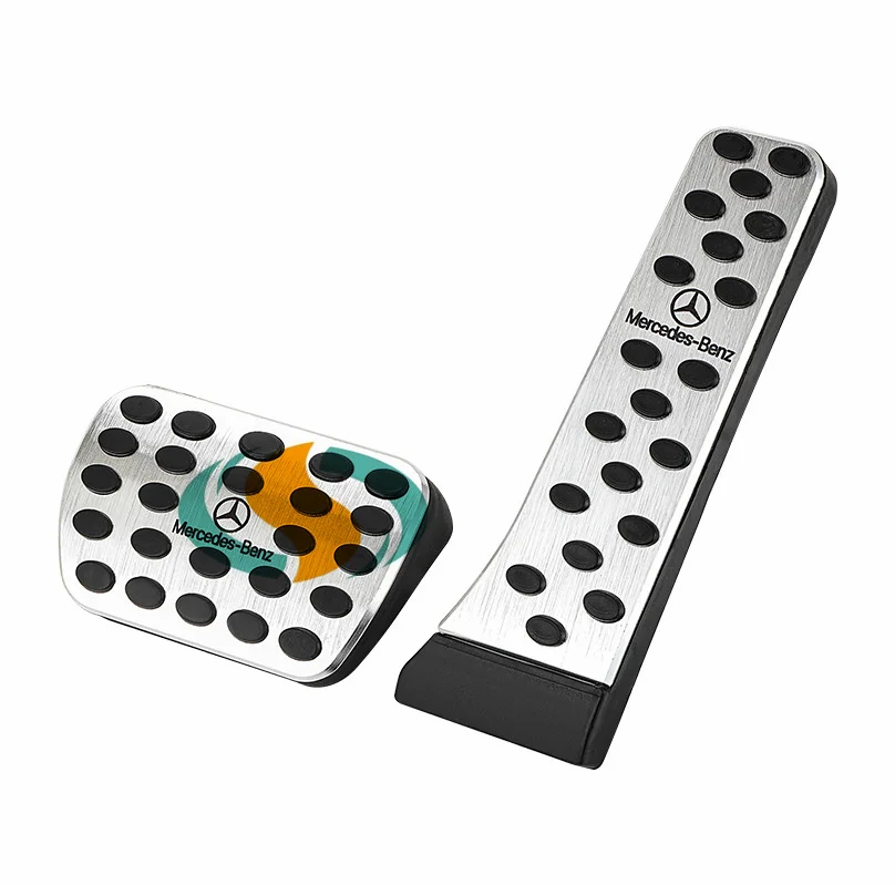 Mercedes  EQA/E300L/C260L/GLC Accelerator Brake Pedal Modified GLA/GLB/GL Interior Steel Car Decoration for Front Placement