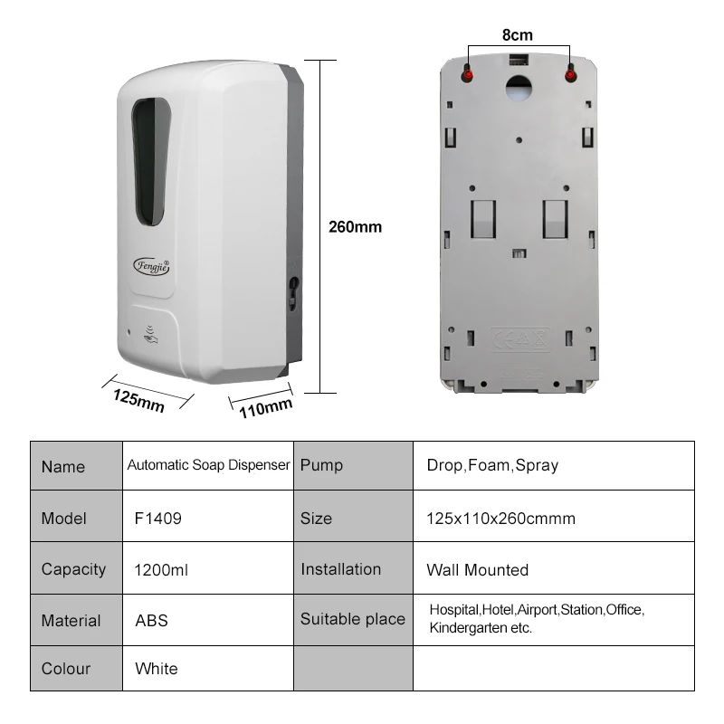 Liquid Foam Wall Mounted Hand Soap Dispenser