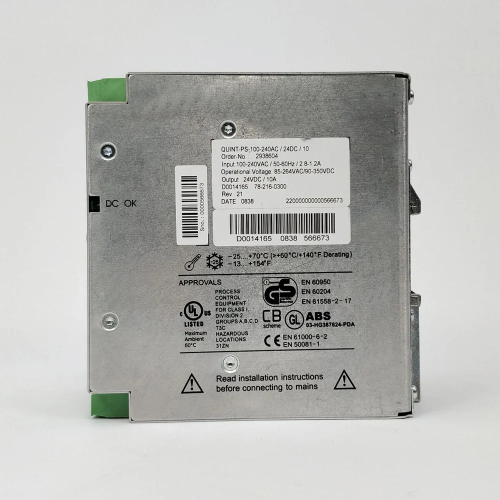 2938604 QUINT-PS-100-240AC/24DC/10 QUINT POWER 24VDC/10A For Phoenix Switching Power Supply Fast Ship Works Perfectly