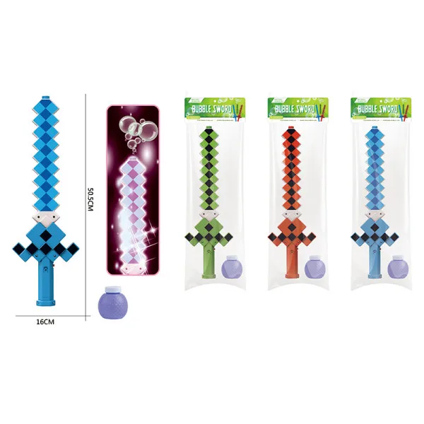 Светодиодные светоизлучающие пиксельные игрушки, светодиодная пузырьковая меча со вспышкой и музыкой, миниатюрный пузырьковый меч