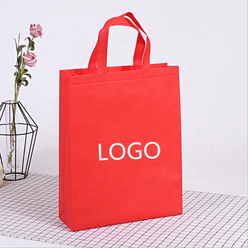 Hot Promotion Item Custom Printing Logo Eco Friendly Reusable Heat Seal Plain Shopping Storage Non Woven Tote Bag with handle