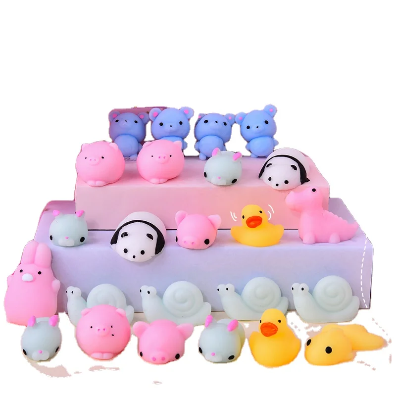 TPR Mini Silicone Anti Stress Toy Squishies Rubber Mochi  Slow Rising Squeeze Mochi Squishies