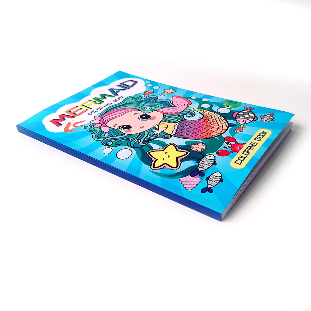 New Product Coloring Book For Children Baby Fun Mermaid Graffiti Education Toys Custom Drawing Book Printing