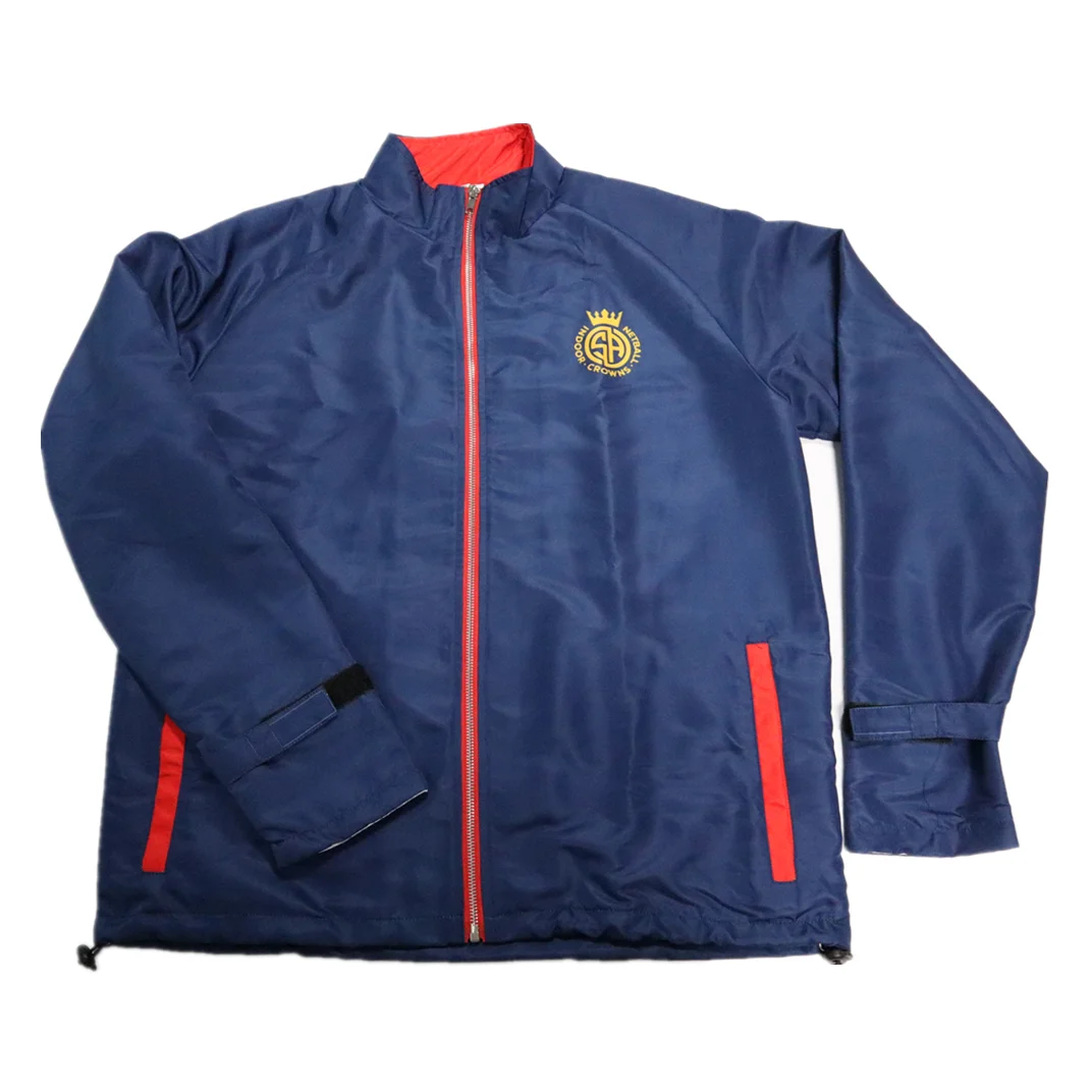 Custom kids mens lightweight windbreaker tracksuit polyester nylon jacket for sport team training