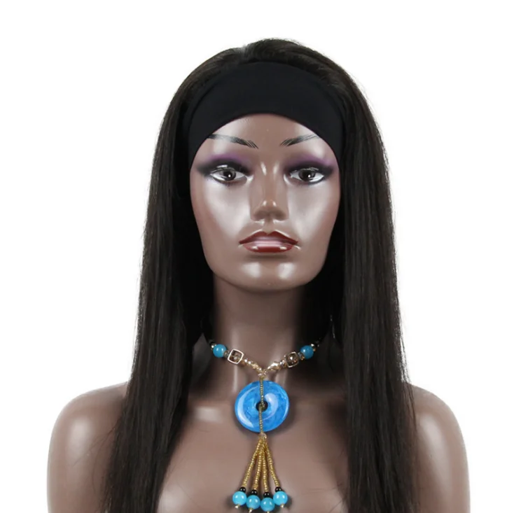 
 Оптовая продажа, необработанные прямые натуральные волосы Реми, парик, парик для волос, повязка на голову, парики для черных женщин  