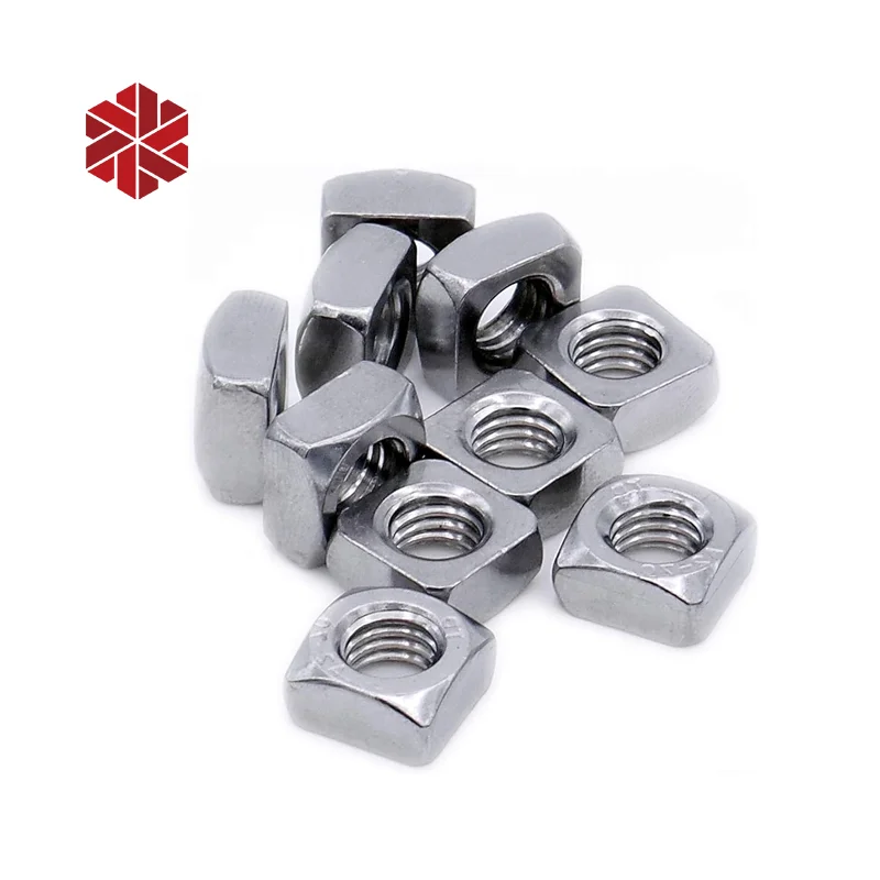 Zinc Plated Carbon Steel Nuts Square M4 M5 M6 M8 Stainless Steel Flat Rectangle Nut