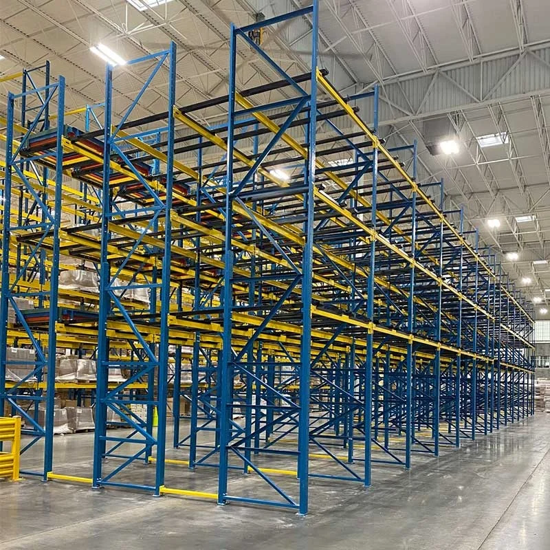 High Quality Warehouse 4 Deep Push Back Rack Pallet Racking System