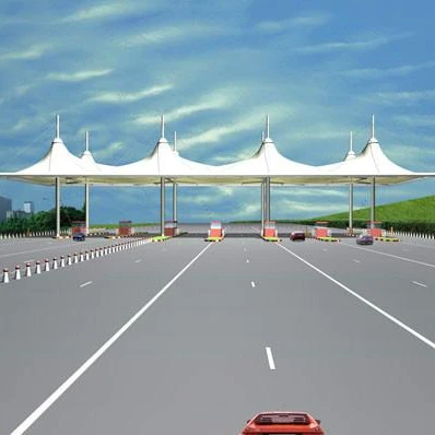 Modern Design PVDF Fabric Tensioned Membrane Structure Awning PTFE Type Highway Toll Booths Outdoor Parks Architecture Membrane