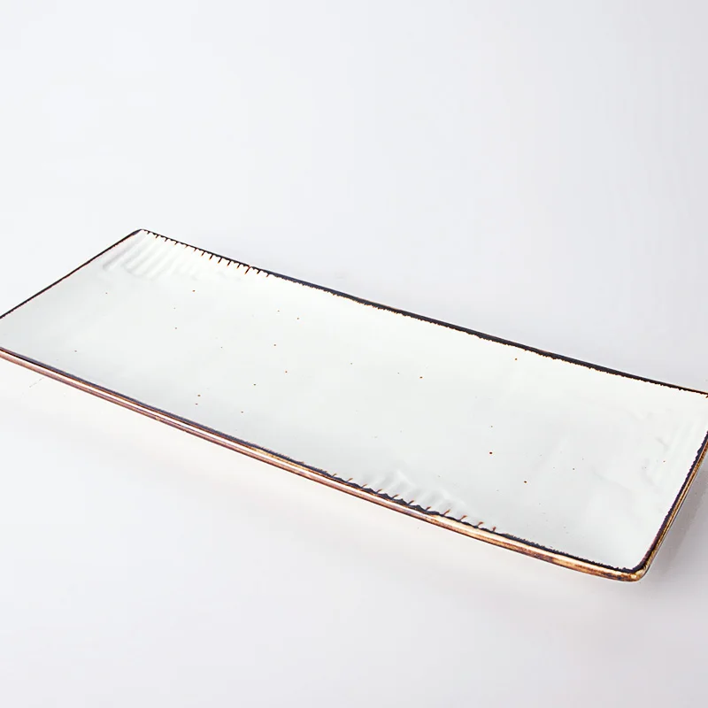 Top Choice Banquet Lunch Rectangle Plate Ceramic, Restaurant Plate Porcelain