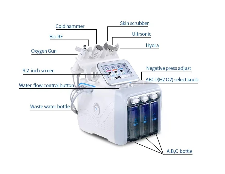 wholesale Multi-Function Beauty Equipment Facial Hydrodermabrasion Peeling Microdermabrasion facial spa machine