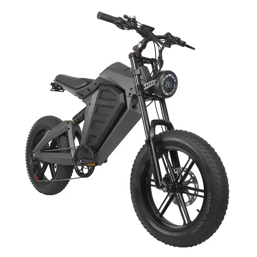 2024 New Model 48V 750W High Power Extreme Cross Electric Mountain Bike With Hydraulic Disc Brake 20 Inch Electric Fat Tire Bike