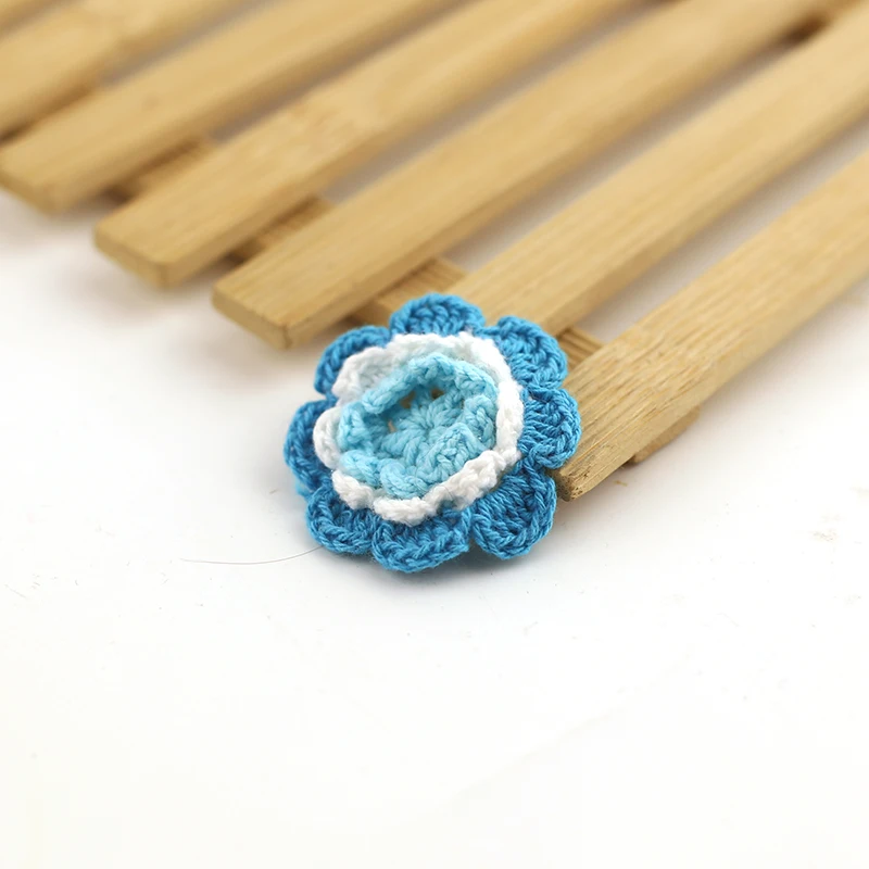 1,8 дюймов Покрывало «Русалочка», ручная вязка с цветочным рисунком хлопковая нить с цветочным принтом из 3 слоев Мотив DIY Одежда повязка на голову, аксессуары для сумок