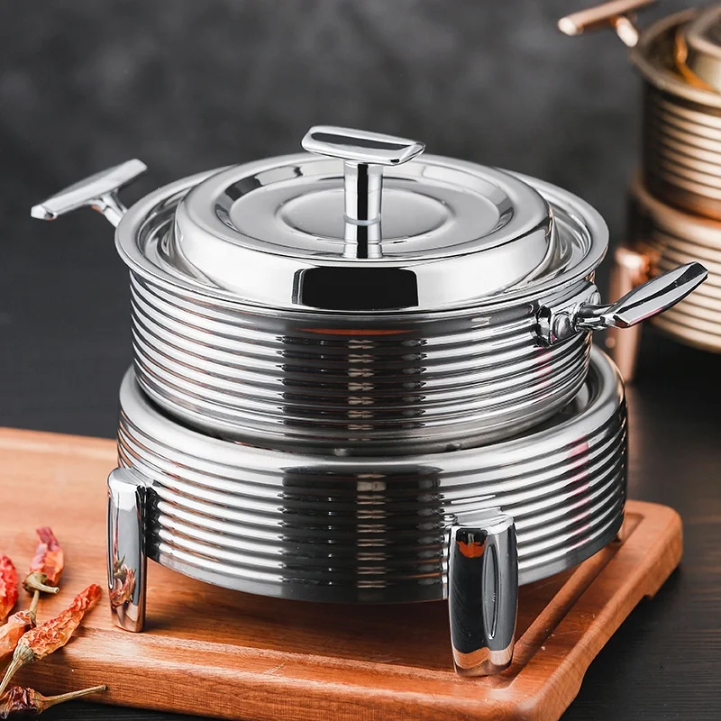 New Arrival Multipurpose Personal Mini Small Stainless Steel Alcohol Hot Pot Set With Handle