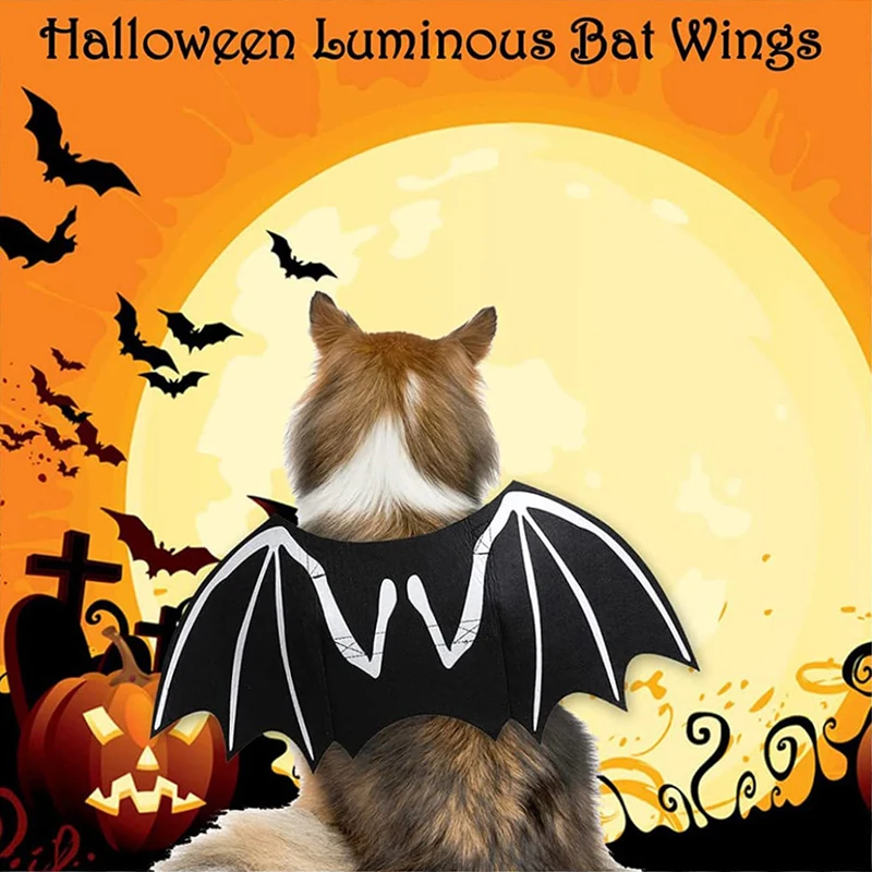Spooktacular Creations Halloween Bat Wings Cat Pet Costume for Cosplay Party Decoration