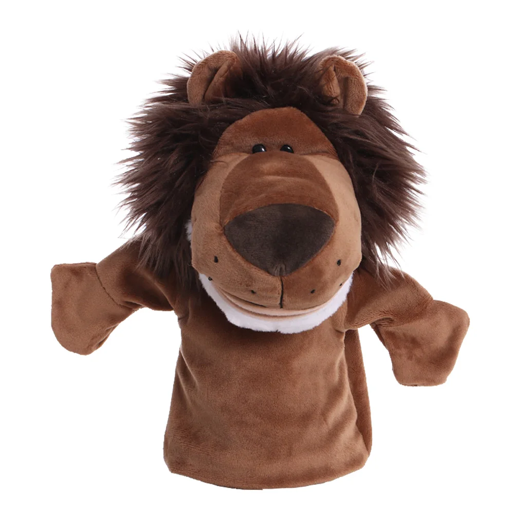Cute soft plush animals doll funny dinosaur alligator hand puppets with removable hands and open mouth