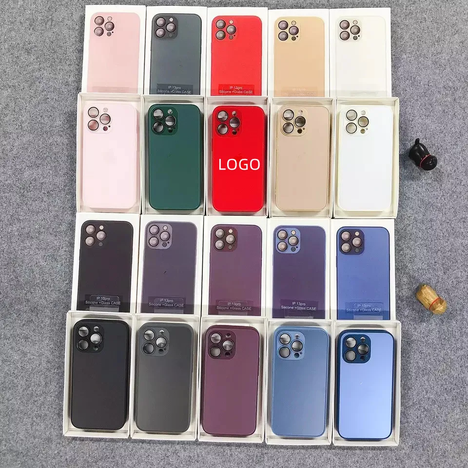 Best Quality Luxury Matte AG Glass Phone Case Lens Protector LOGO Magnetic Glass Mobile Phone Cover for iPhone 14 13 Pro Max