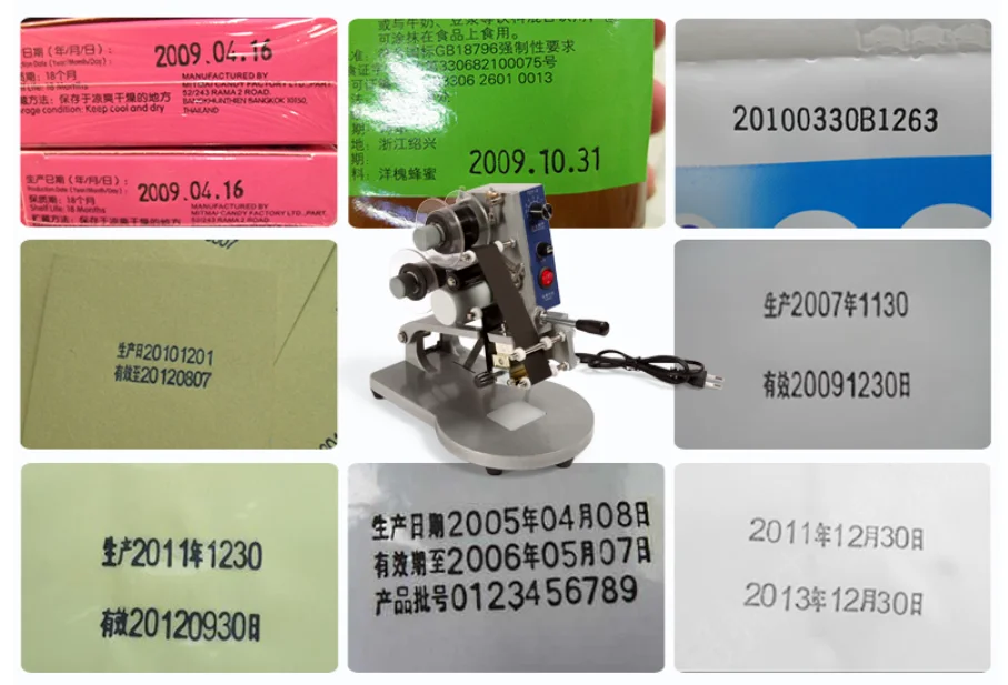 Manual coding machine DY-8 manual hot Stamping machine for expiry date printing