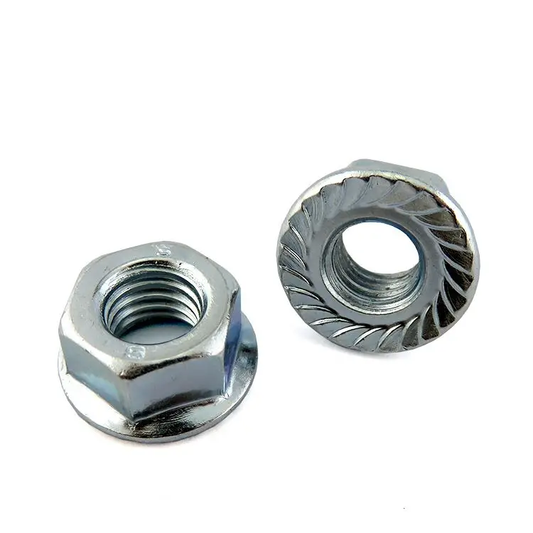 Fastener Custom Wholesale Hexagon Insert Carbon Steel Stainless Steel 304 m2 m4 m8 m10 m12 Hex Nylon Lock Hex Flange Nut