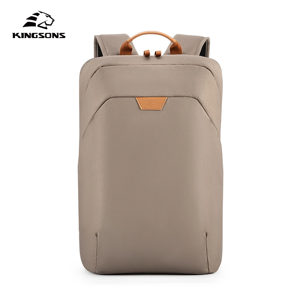 Kingsons Eco-friendly 15.6 Inch Waterproof Multifunction Business Backpack Soft Travel Bag Shoulder Strap Fashionable Unisex