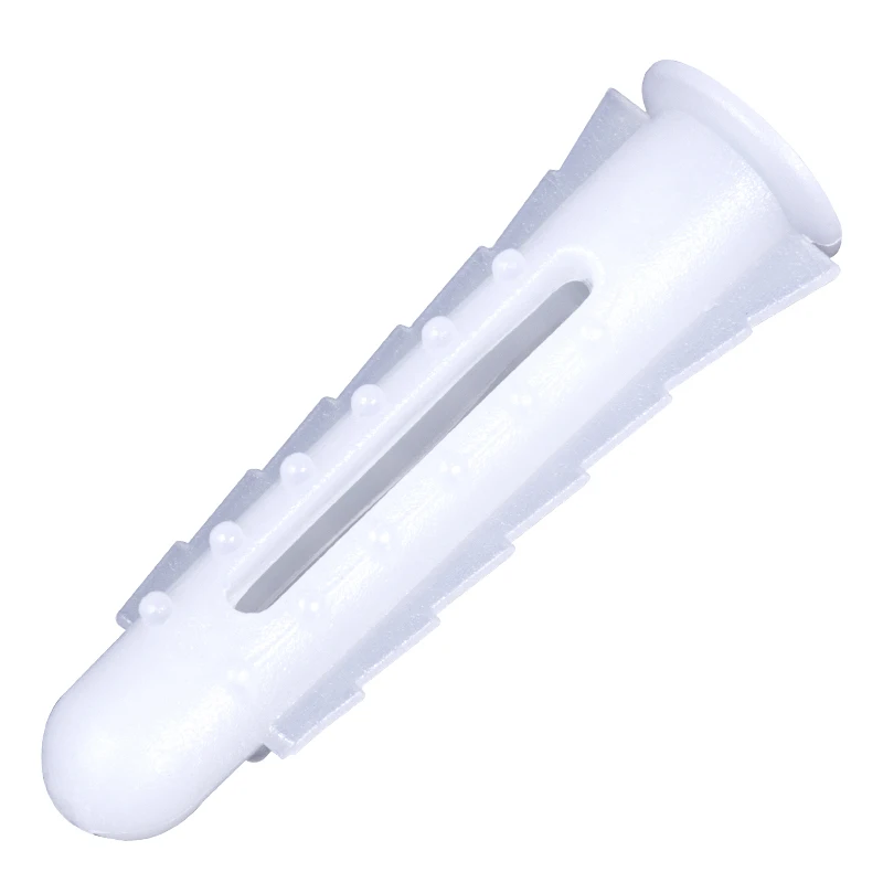 PE 6mm 8mm10mm strengthens thick white plastic expansion tube wall anchor plug screw screw