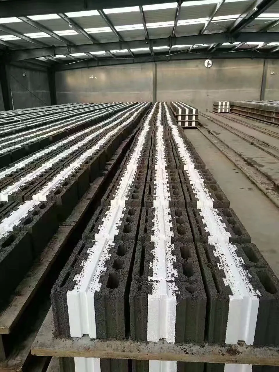 cement concrete blocks with foam eps panel insert making machine ( Huarun Tianyuan factory)
