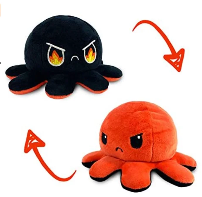 Cute express mood Reversible Octopus Plushie Octopus Plush