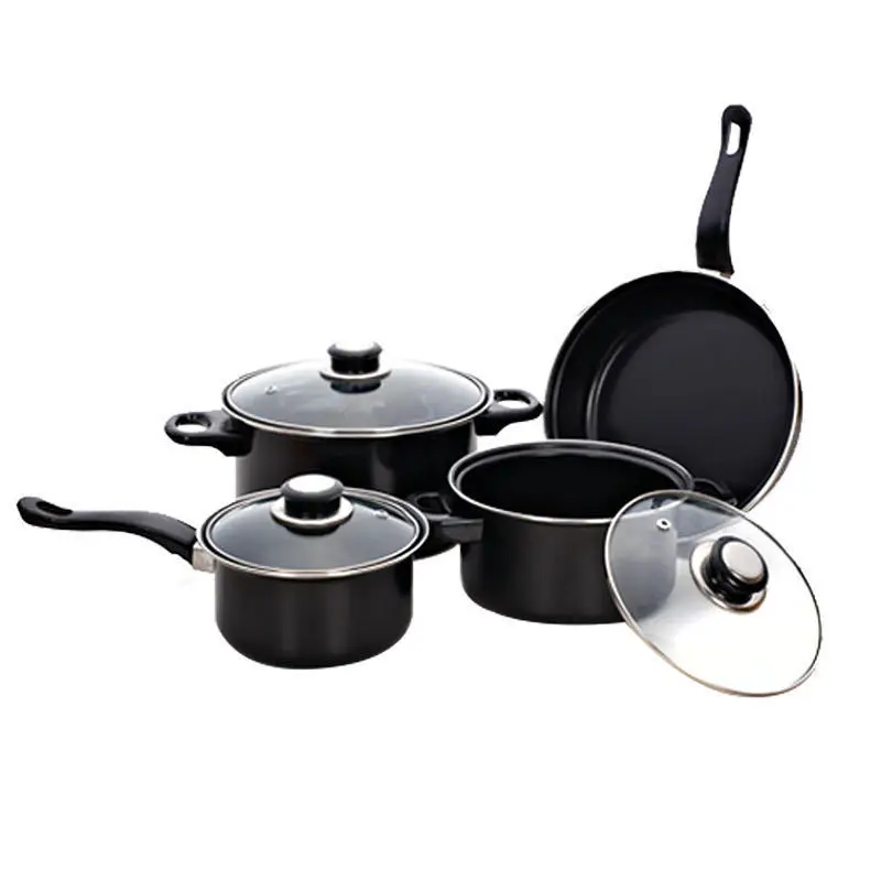 
Hot selling seven-piece 13-piece cookware wok pan small frying pan soup pot spatula set 