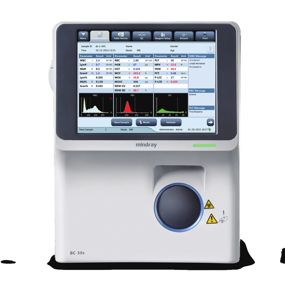 Автоматический анализатор гематологии, анализатор крови mindray bc 30s, клинический лабораторный инструмент для продажи