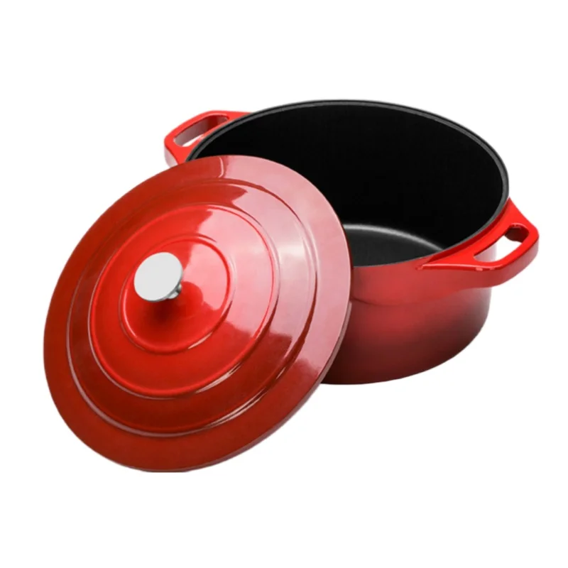 Dual-Sided Thickened Aluminum Enamel Soup Pot Customized Non-Stick Thermal Cooker Durable Induction Bottom Stockpot Stew Gas